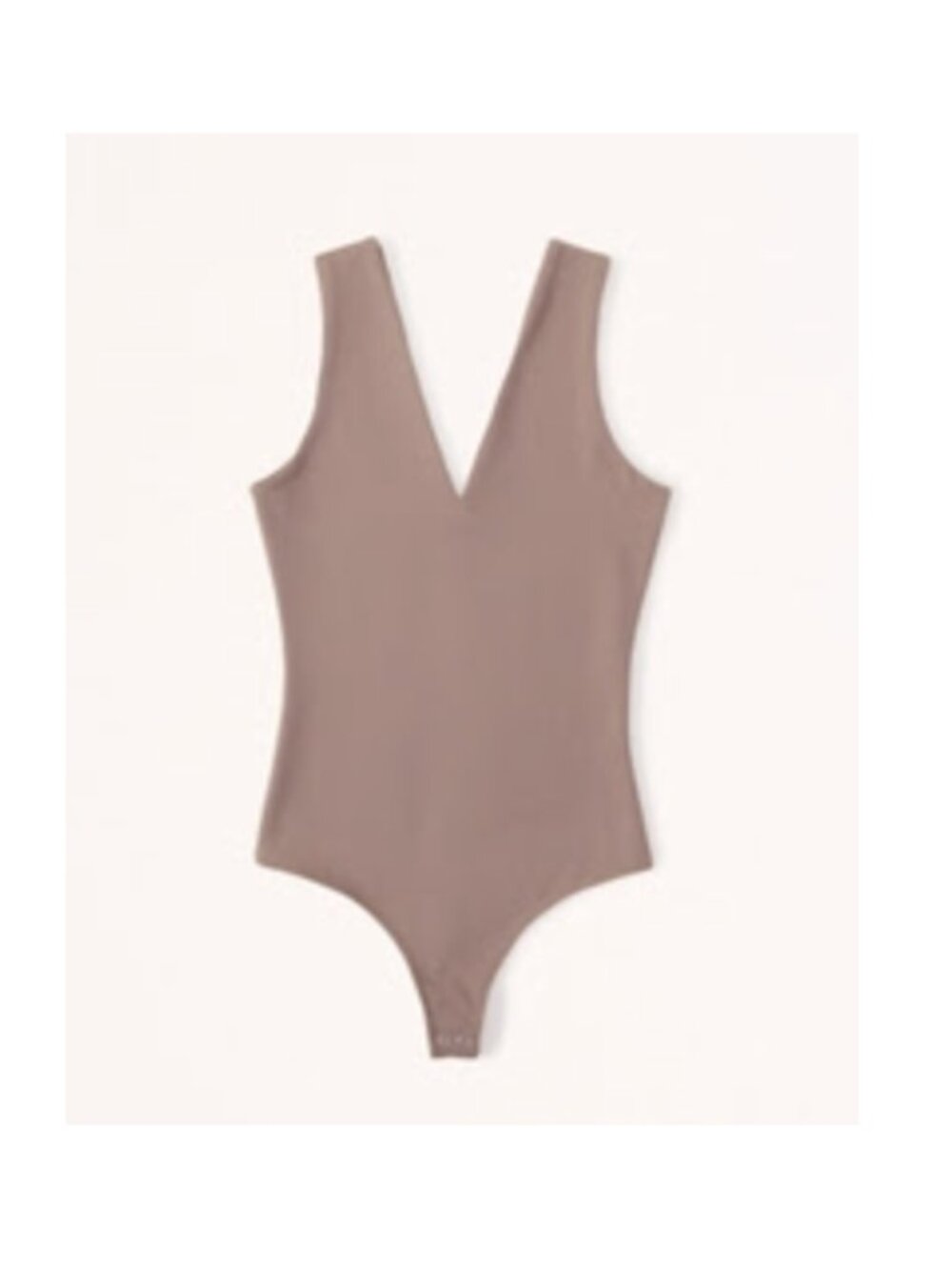 Abercrombie Seamless V Neck Bodysuit Taupe Size Small Excellent Condition